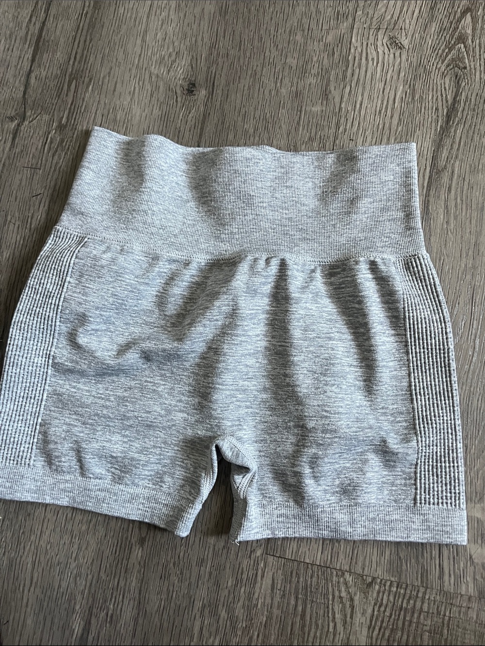 Seamless High-Waist Gray Women’s Shorts